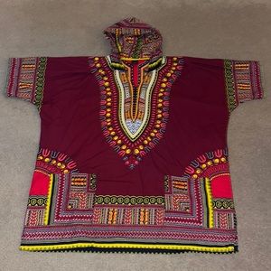 Red Dashiki w/ Hoodie